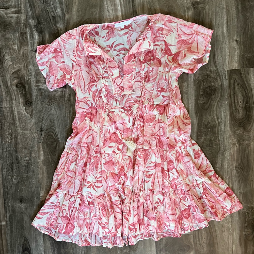 Pink Floral Summer Dress size medium